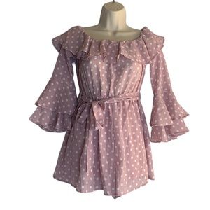 Favlux fashion Polka Dots Off The Shoulder Romper Size S